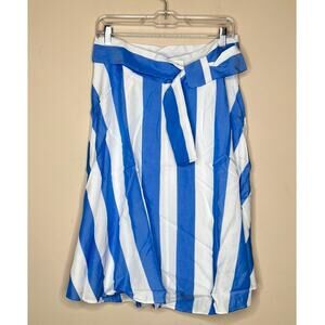 NWT Ann Taylor Awning Striped Tie Waist Skirt SIZE 10